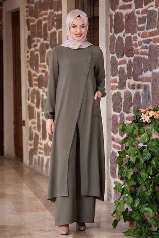 Aerobin Kumaş İzel Takım - FSC2032 Haki - Fashion Showcase Design - FSC2032 