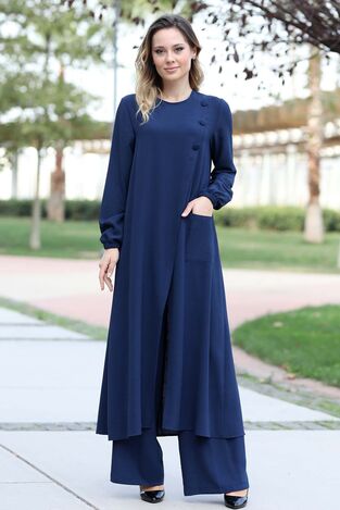 Aerobin Kumaş İzel Takım - FSC2032 Lacivert - Fashion Showcase Design - FSC2032 