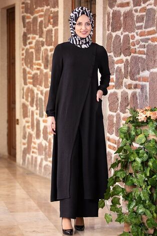 Aerobin Kumaş İzel Takım - FSC2032 Siyah - Fashion Showcase Design - FSC2032 