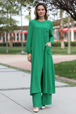 Aerobin Kumaş İzel Takım - FSC2032 Yeşil - Fashion Showcase Design - FSC2032 