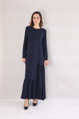 Asimetrik Elbise - Lacivert - FSC3120 - Fashion Showcase Design