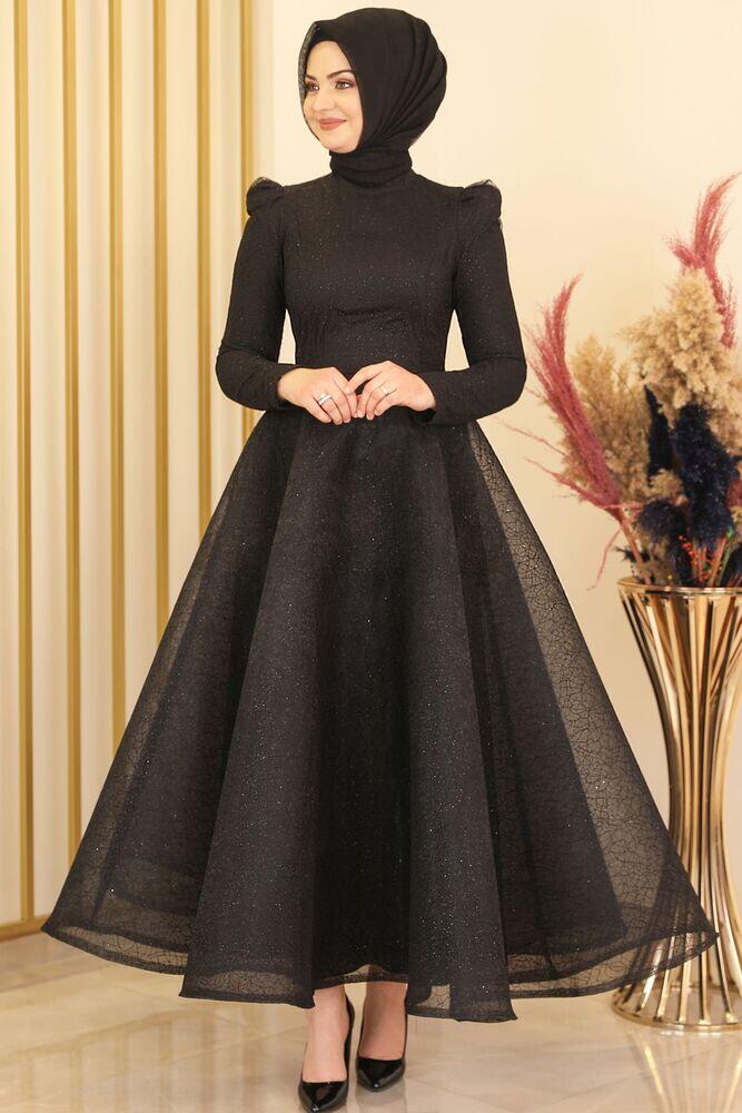 Çalıkuşu Gamze Abiye Siyah - Fashion Showcase Design - fsc2144 