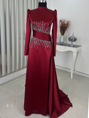 Ceyla Abiye Bordo - RANA ZENN - RNZ1112 