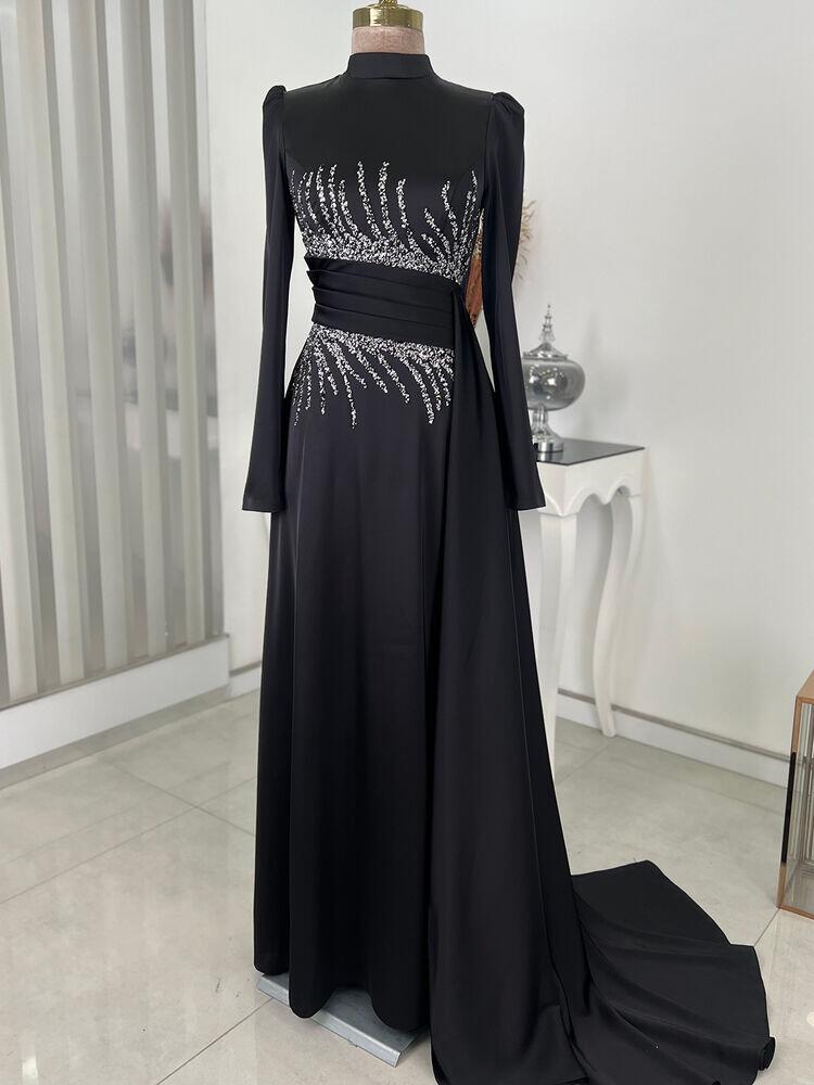 Ceyla Abiye Siyah - RANA ZENN - RNZ1112 