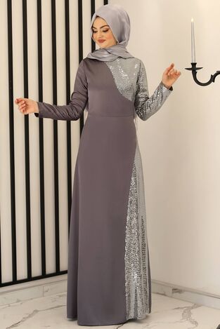 Damla Abiye Antrasit - Fashion Showcase Design - FSC3009 