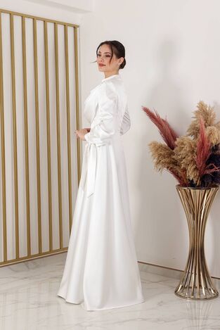 Degaje Abiye - Ekru - FSC3006 - Fashion Showcase Design