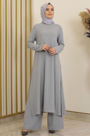 Ece İkili Takım Gri - Fashion Showcase Design - FSC2073 