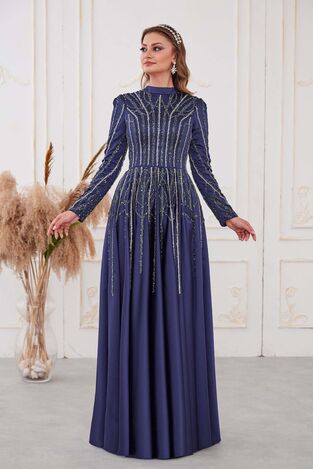 Emma Abiye Lacivert - Dresslife Tesettür Giyim - DRS3014 