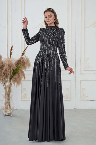 Emma Abiye Siyah - Dresslife Tesettür Giyim - DRS3014 