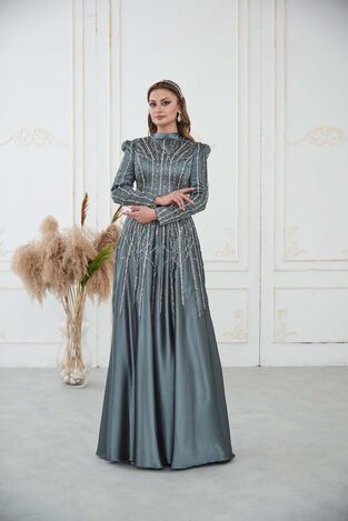 Emma Abiye Yeşil - Dresslife Tesettür Giyim - DRS3014 