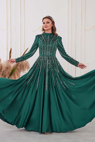 Emma Abiye Zümrüt - Dresslife Tesettür Giyim - DRS3014 