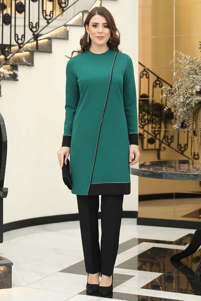 Gözde Takım Zümrüt - Elben Tesettür Giyim - ELN1013 - Elben Tesettür Giyim