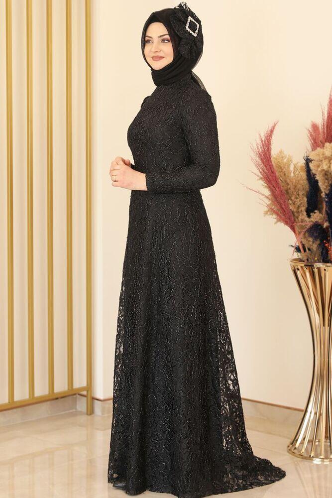 Gülçin Saten Abiye Lacivert - Fashion Showcase Design - FSC2121 