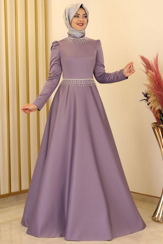 Gülçin Saten Abiye Leylak - Fashion Showcase Design - FSC2121 