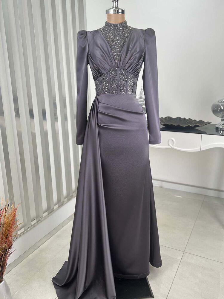 Güler Abiye Gri - RANA ZENN - RNZ2334 