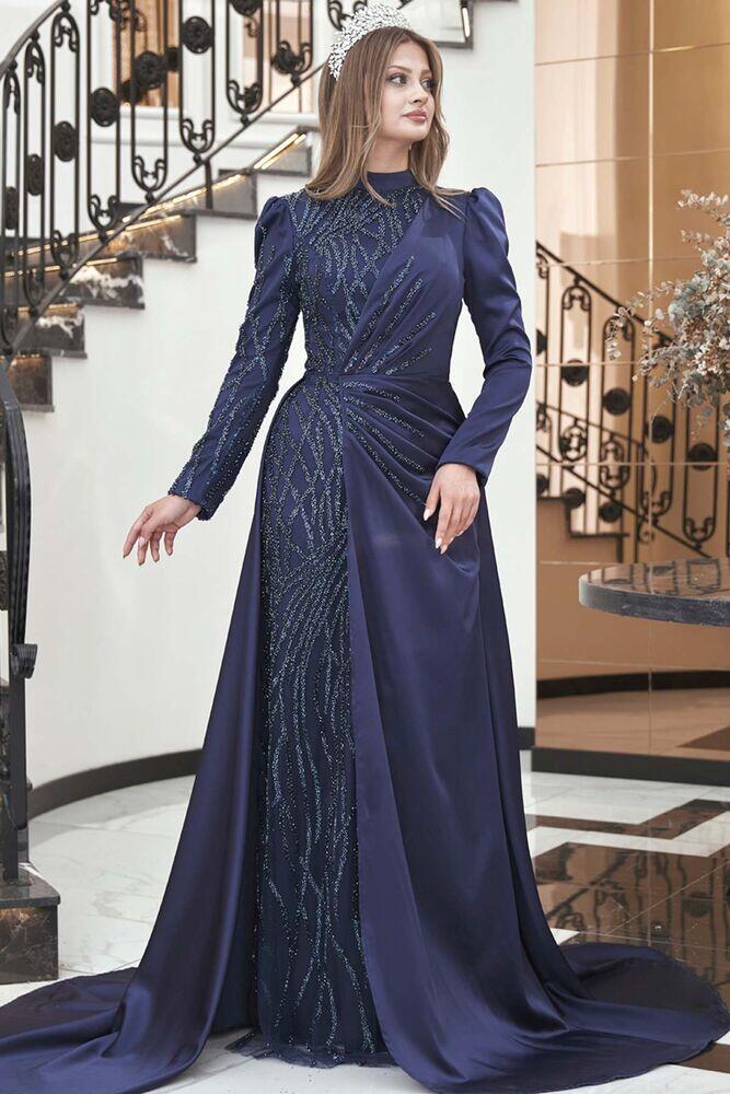 Helen Abiye Lacivert - Dresslife Tesettür Giyim - DRS3011 