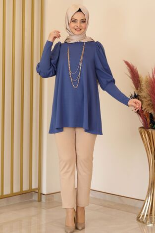 İkon Tunik İndigo - Fashion Showcase Design - FSC2147 