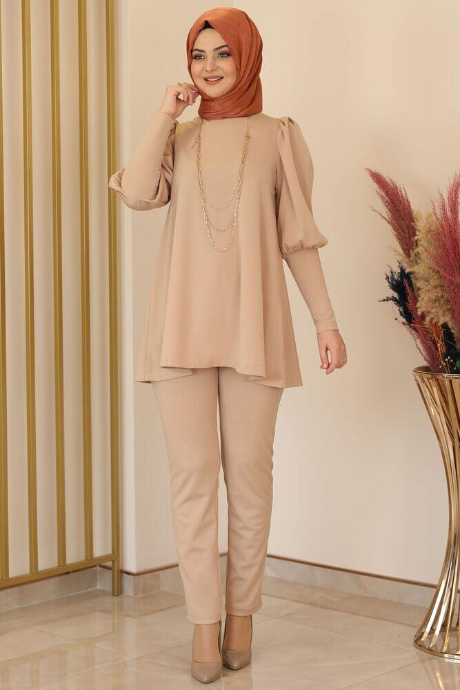 İkon Tunik Vizon - Fashion Showcase Design - FSC2147 