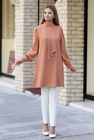 Işıl Tunik Camel - Ahunur Moda Tesettür Giyim - AHN1012 