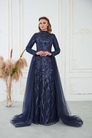Liva Abiye Lacivert - Dresslife Tesettür Giyim - DRS3016 