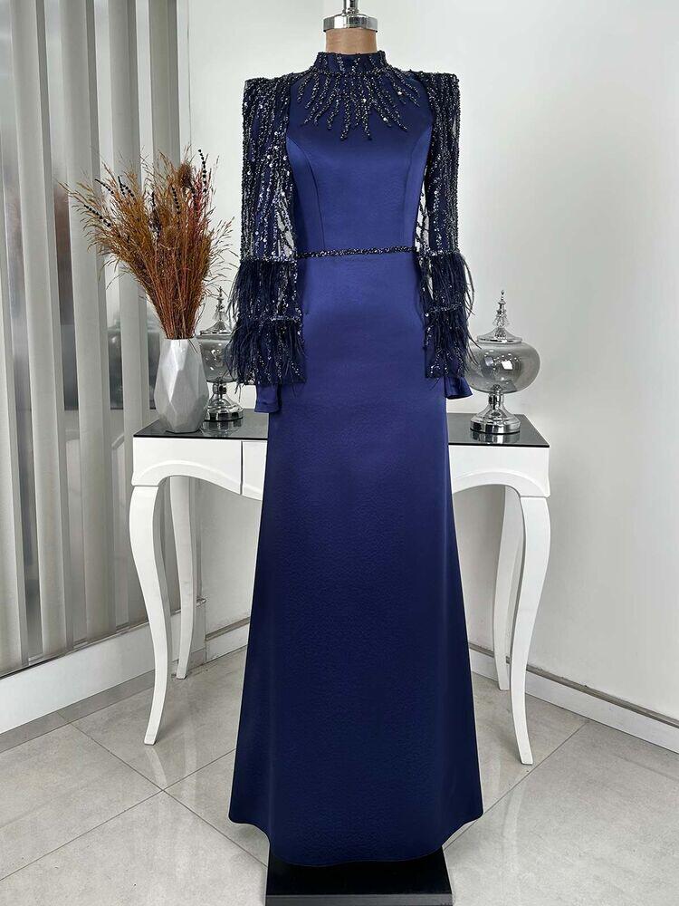 Matmazel Abiye Lacivert - RANA ZENN - RNZ2350 