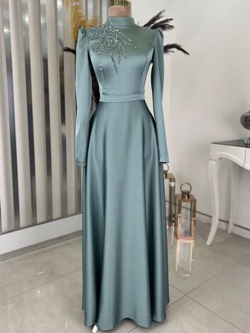 Mina Saten Abiye Mint - RANA ZENN - RNZ1110 