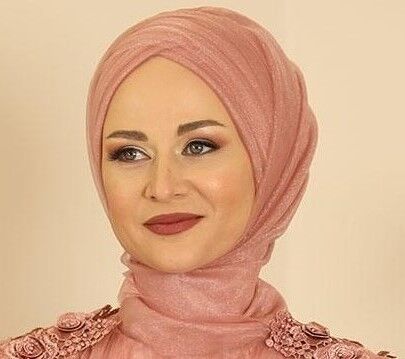 Minel Abiye Tül Şal ve Aplik Pudra - Fashion Showcase Design - FSC2115 