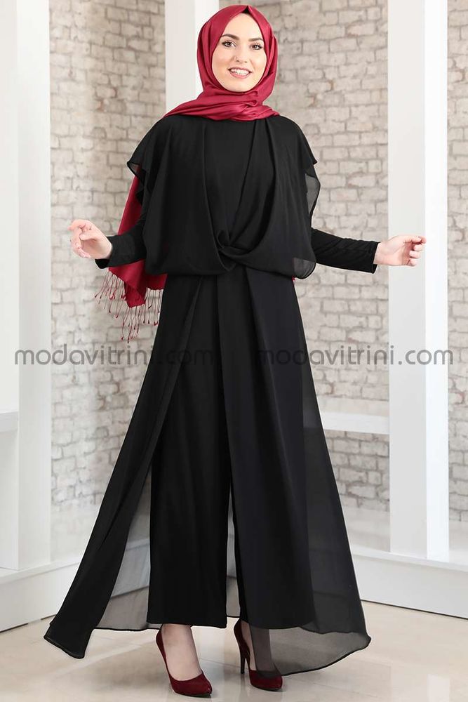 Rag Jumpsuit - Rag Detailed - Black - MDV2047 