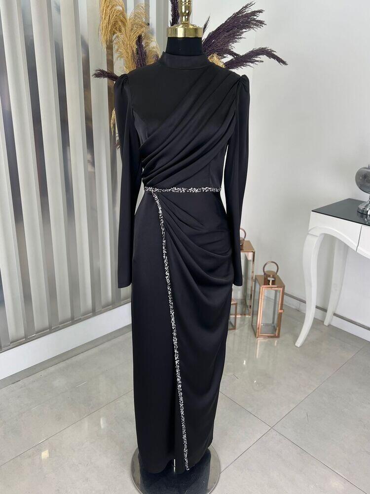 Sare Saten Abiye Siyah - RANA ZENN - RNZ1108 