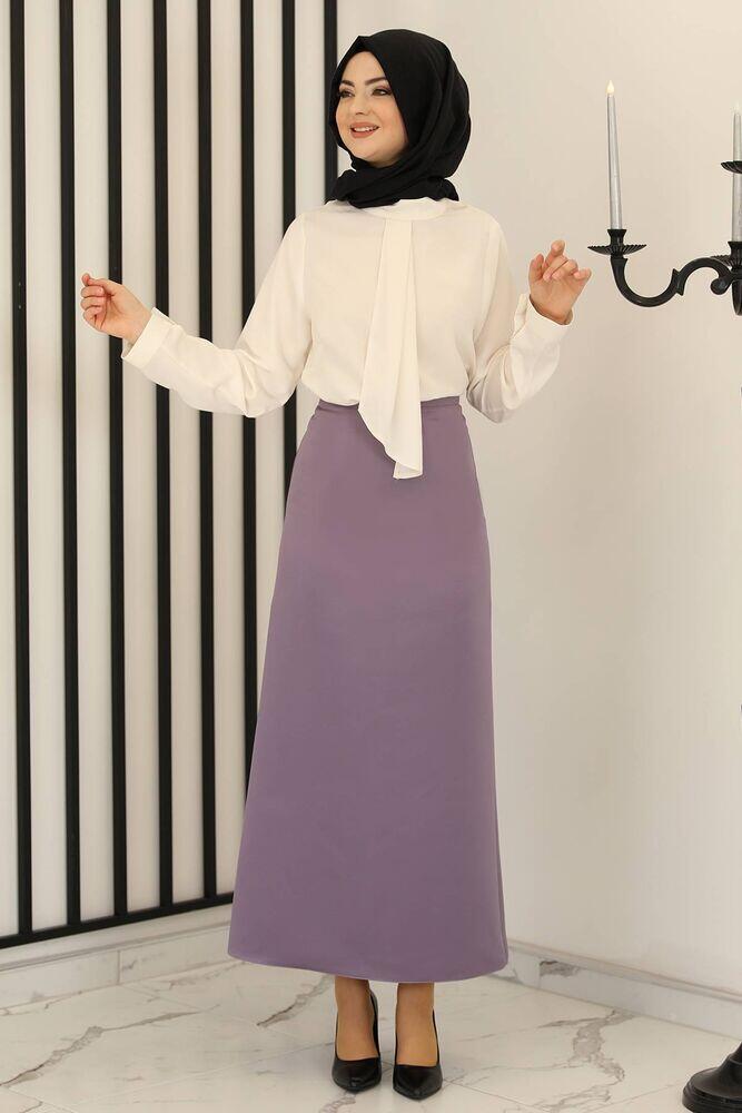 Saten Kalem Etek Lila - Fashion Showcase Design - FSC3018 - Fashion Showcase Design