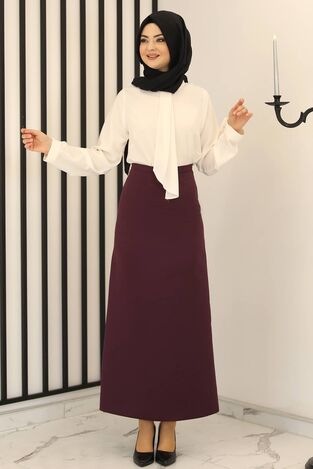 Saten Kalem Etek Mor - Fashion Showcase Design - FSC3018 - Fashion Showcase Design