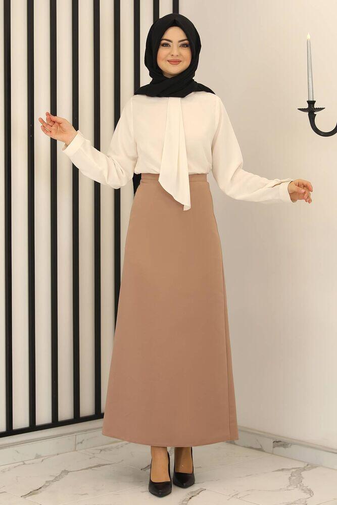 Saten Kalem Etek Vizon - Fashion Showcase Design - FSC3018 - Fashion Showcase Design