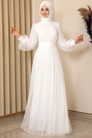 Sükse Abiye Ekru - Fashion Showcase Design - FSC2079 