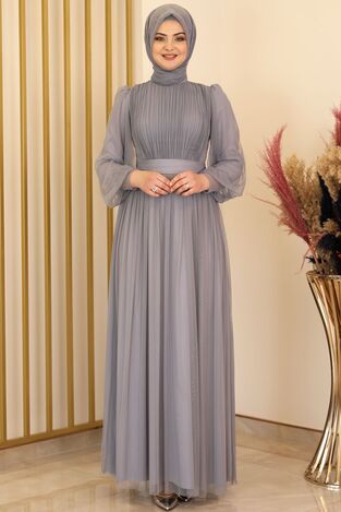 Sükse Abiye Gri - Fashion Showcase Design - FSC2079 