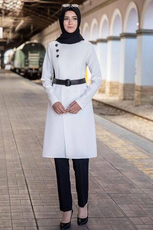 Tanem İkili Takım Ekru - Ahunur Moda Tesettür Giyim - AHN1007 