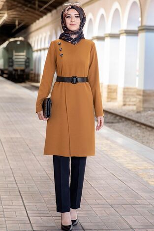 Tanem İkili Takım Taba - Ahunur Moda Tesettür Giyim - AHN1007 