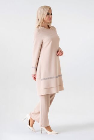 Taş Detay Tesettür Takım - Taş - FSC2543 - Fashion Showcase Design