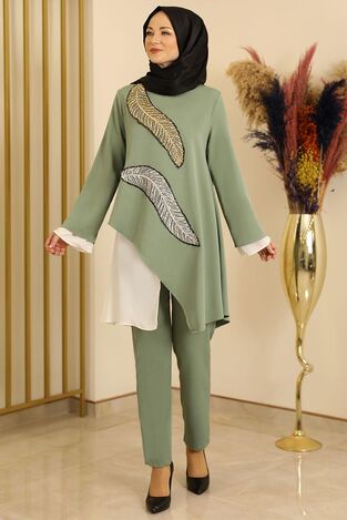 Yaprak İkili Takım Mint - Fashion Showcase Design - FSC2101 